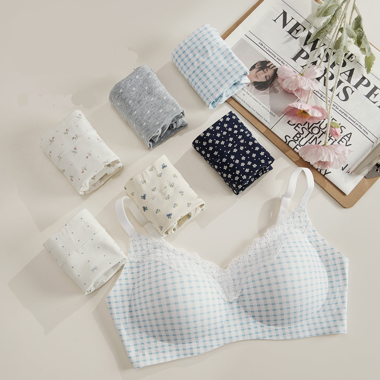 Seamless Wireless Push Up Bra Breathable French Lace Bralette thumbnail 3