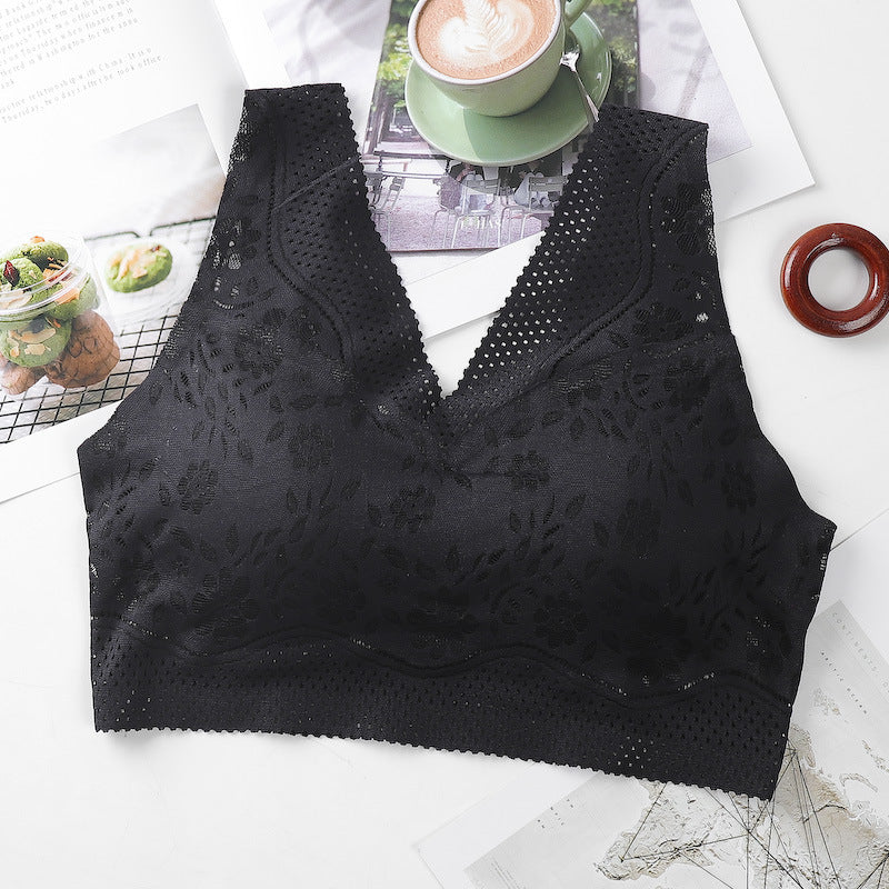 Large Size Seamless Wireless Push Up Bra Tank Top with Integrated Cups thumbnail 2