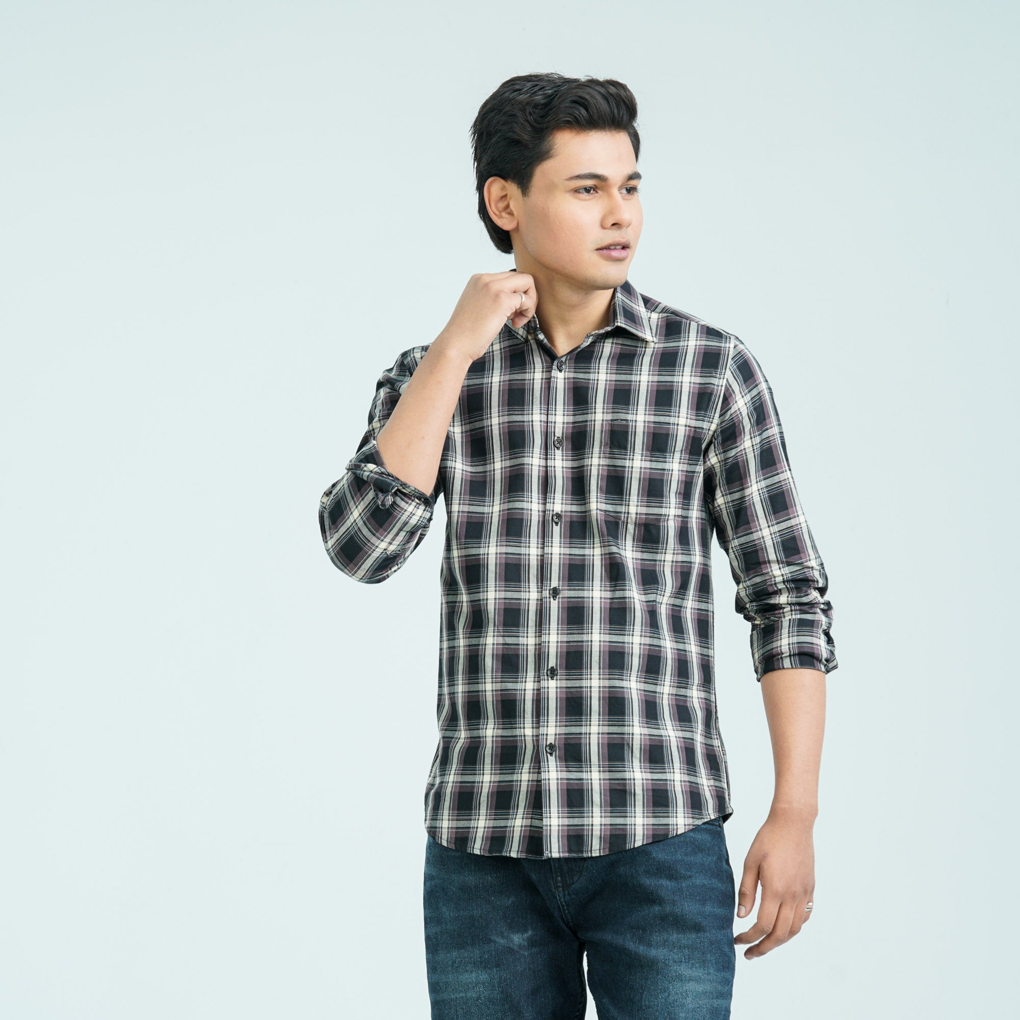 Men’s Black Chocolate Casual Cotton Shirt thumbnail 7