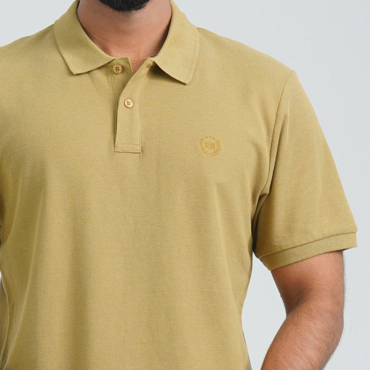 Men’s Olive Cotton Polo thumbnail 2
