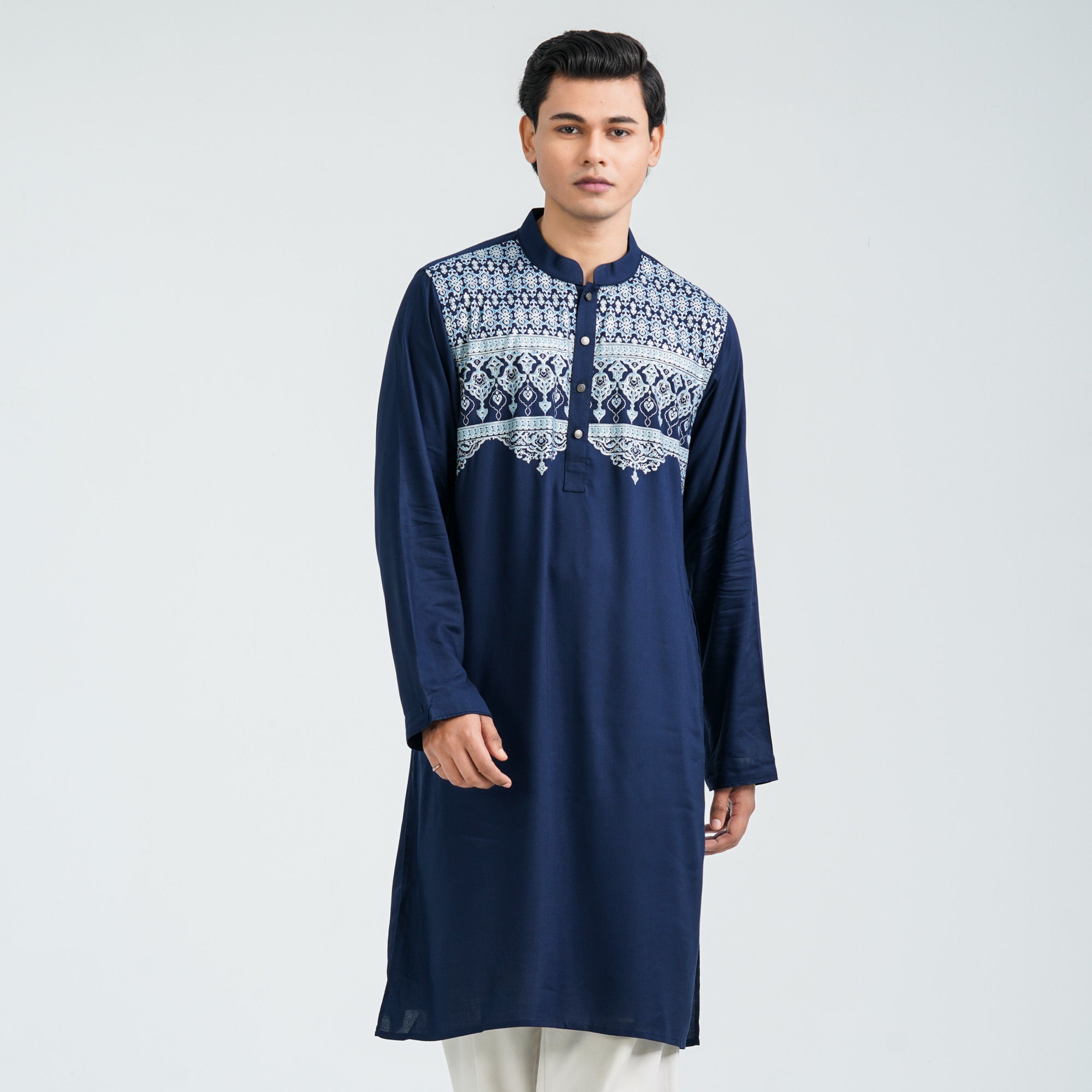 Men’s Linen Viscose Panjabi thumbnail 3