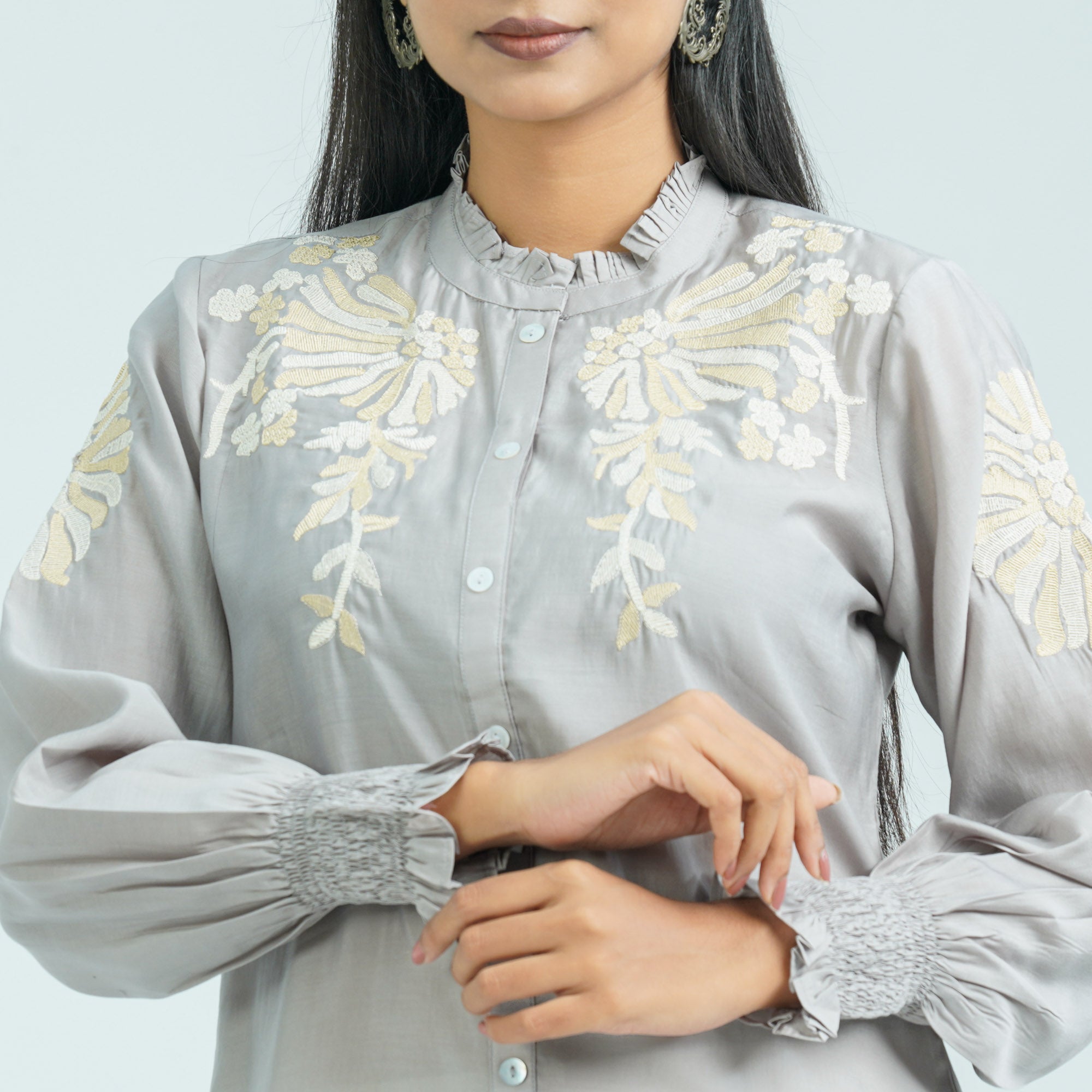 Women’s Ash Embroidered Two Piece Set thumbnail 2