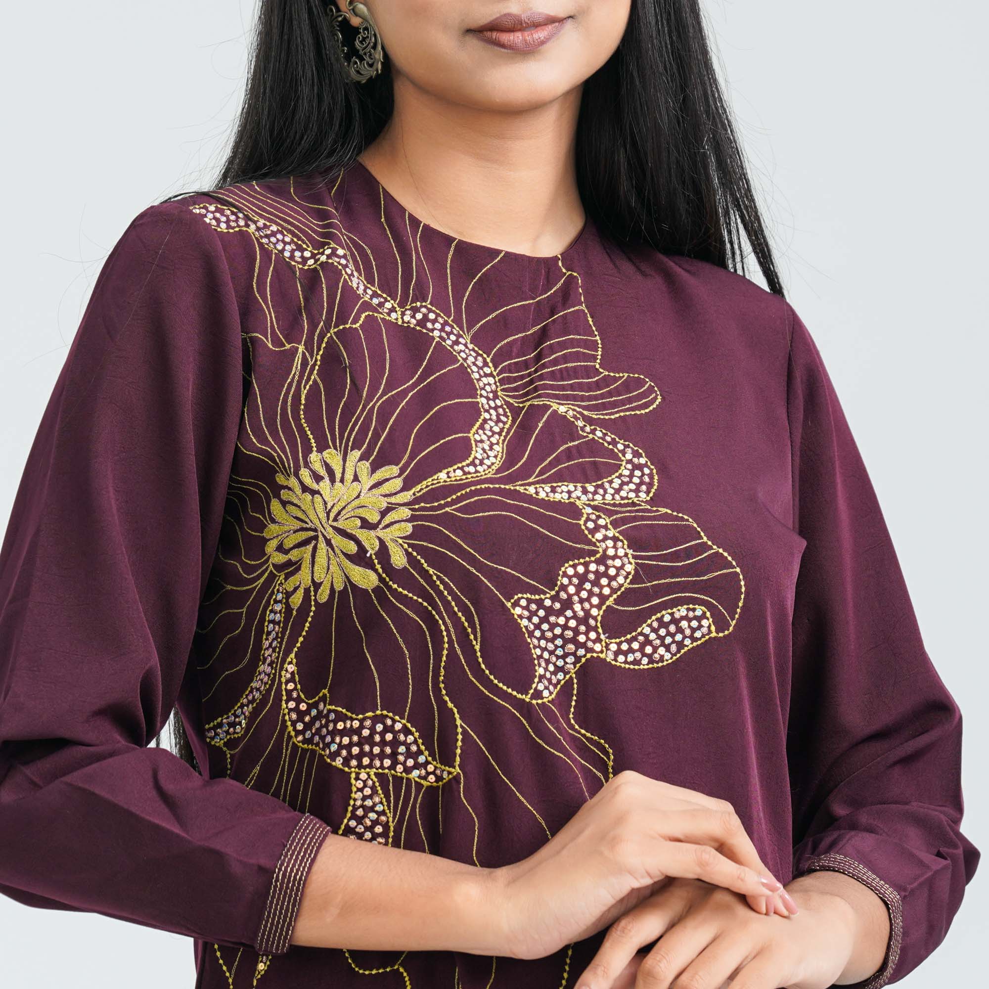 Women’s Floral Blended Silk Two Piece Set thumbnail 2