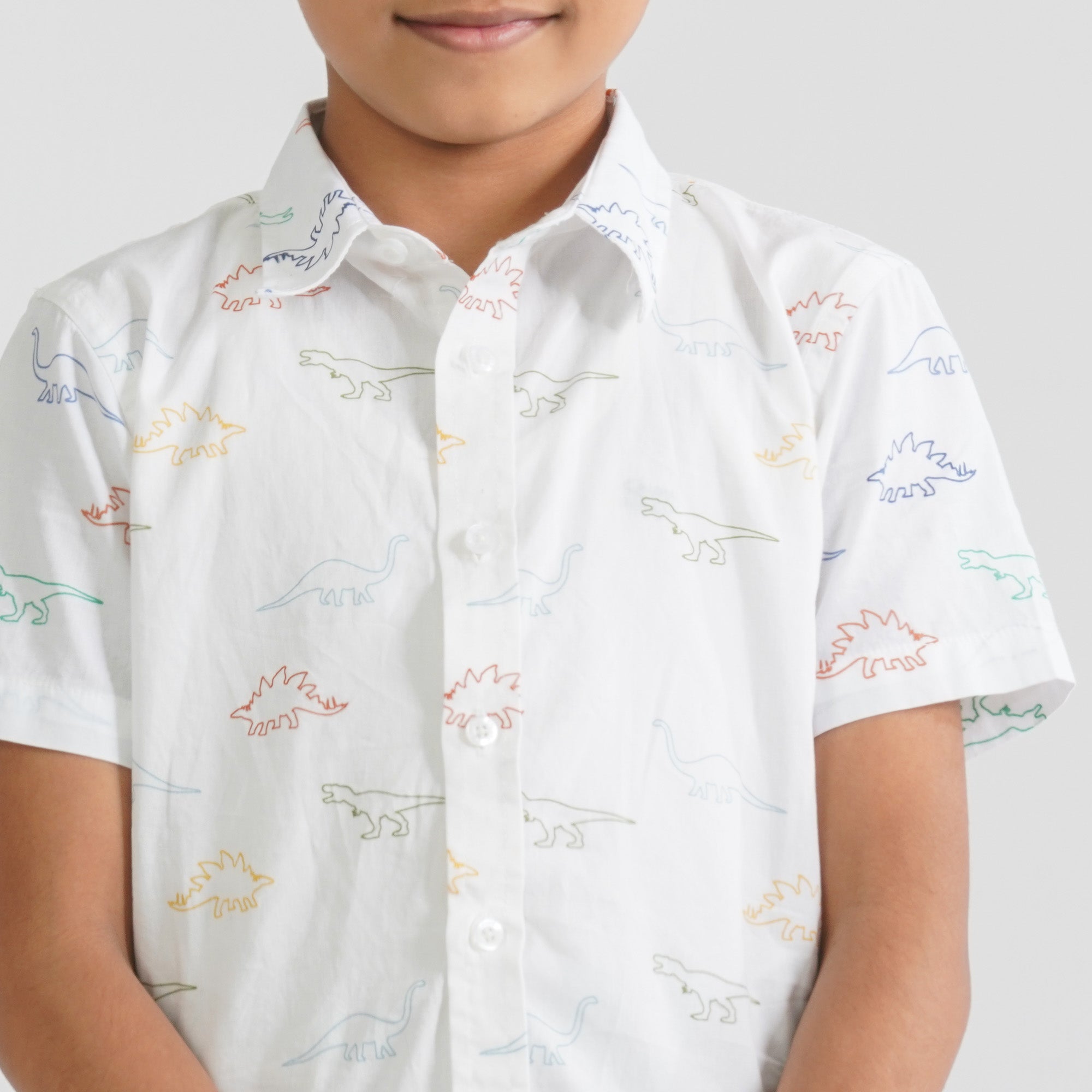 Baby Boy's White Cotton Casual Shirt thumbnail 2