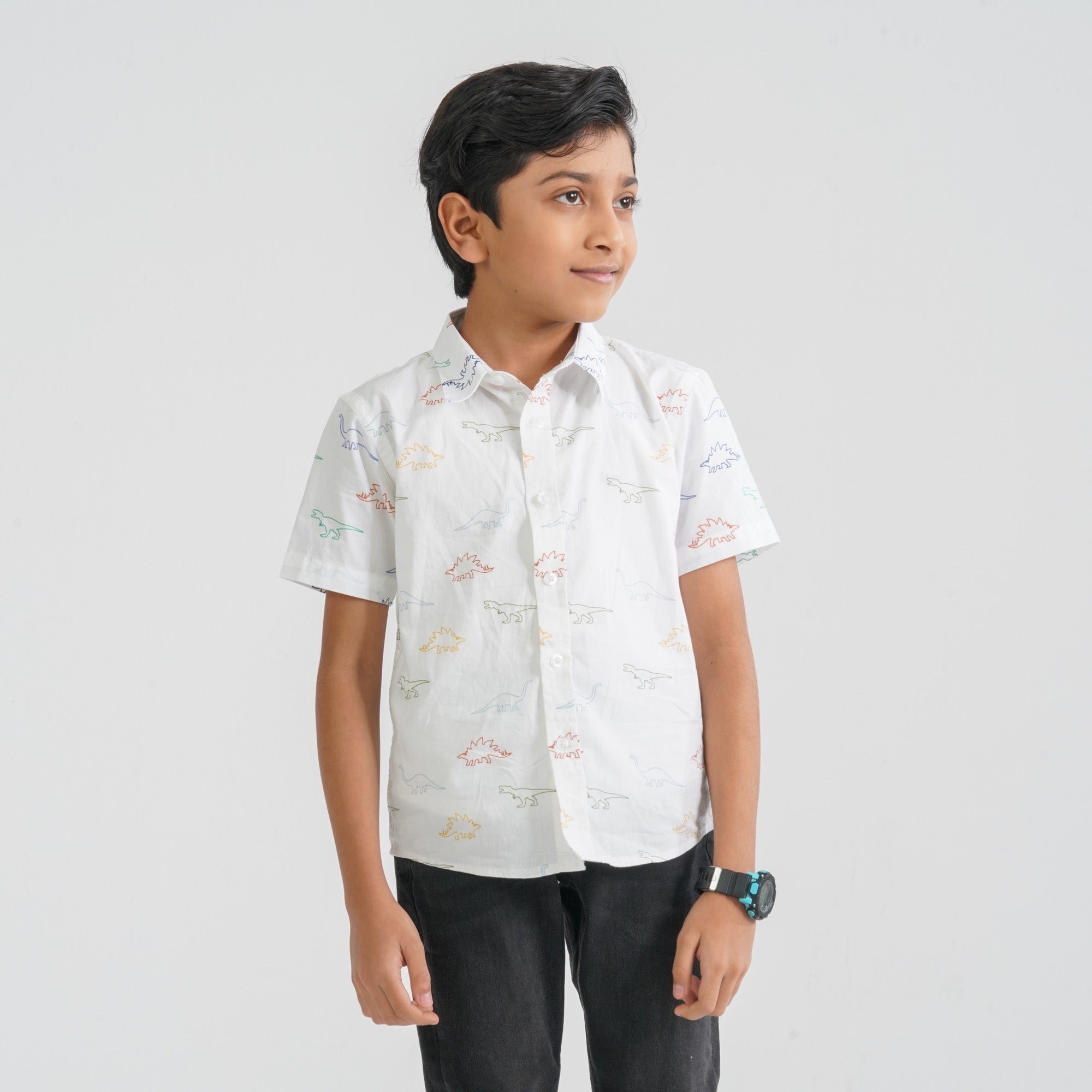 Baby Boy's White Cotton Casual Shirt thumbnail 3