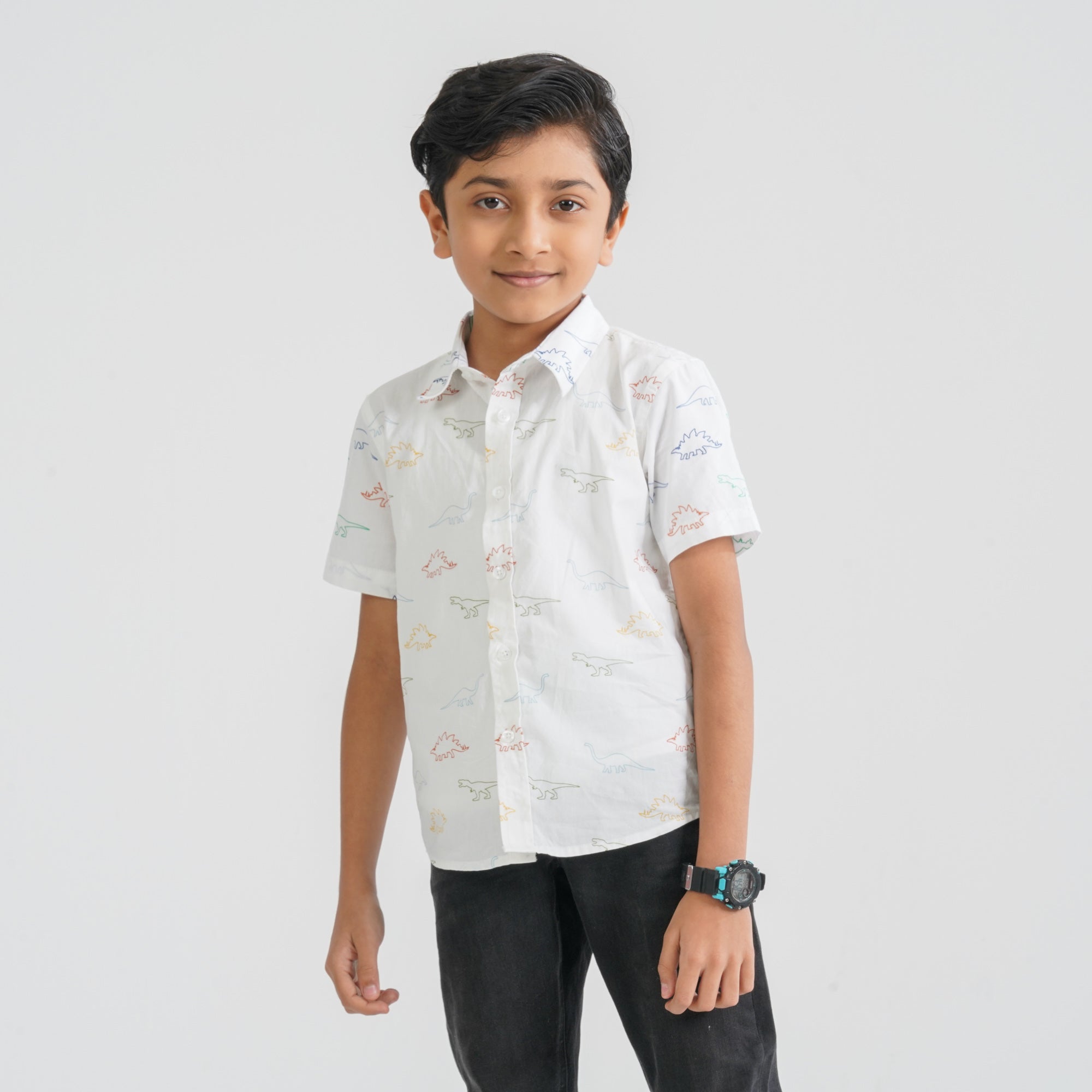 Baby Boy's White Cotton Casual Shirt thumbnail 5