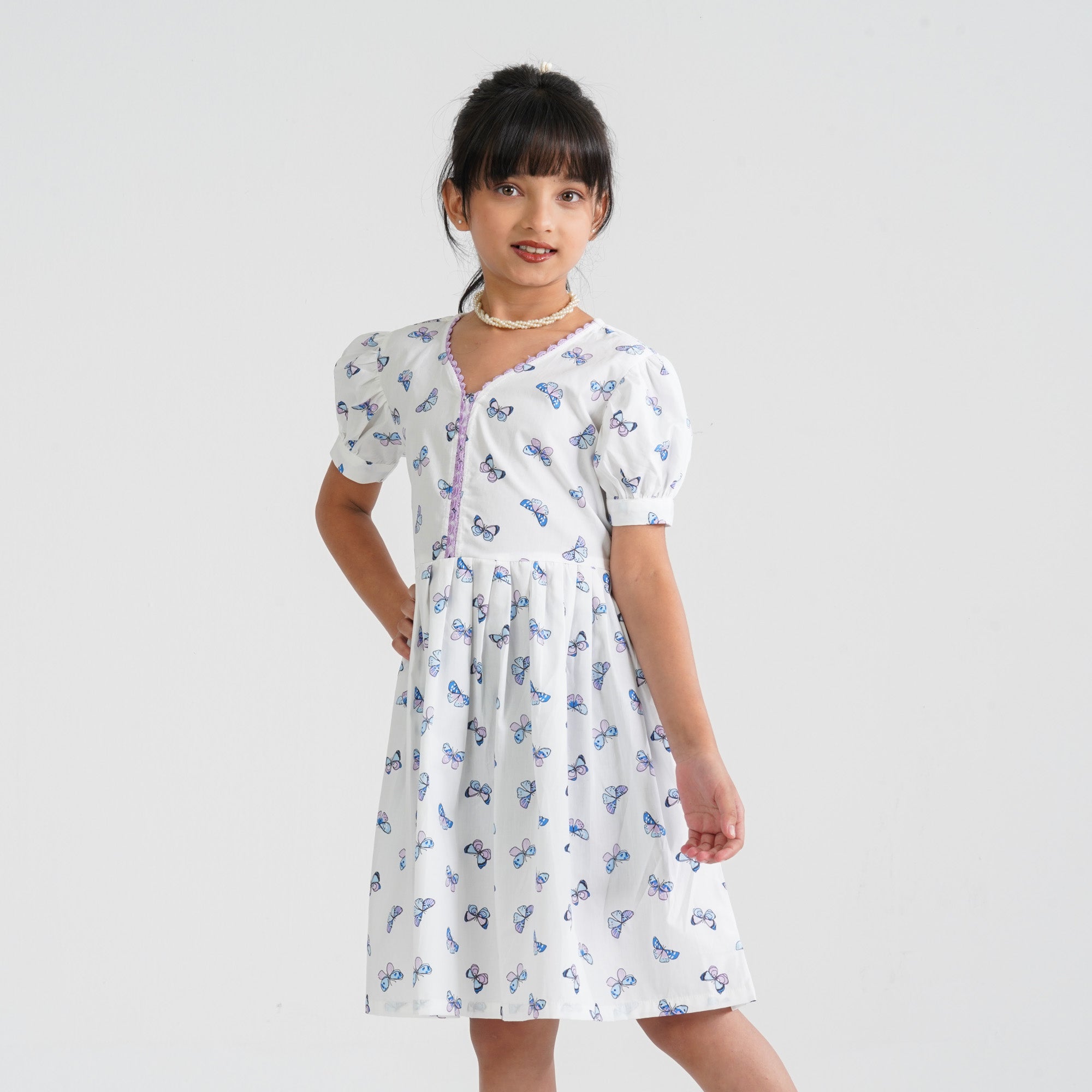 Girl's Cotton Flared Frock thumbnail 3