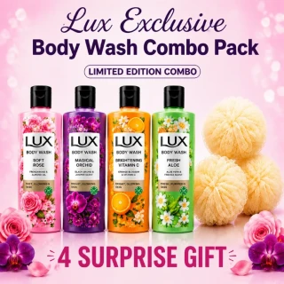 Lux The Exclusive Body Wash Combo Pack + 3 Loofah + 4 Surprise Gifts thumbnail 1